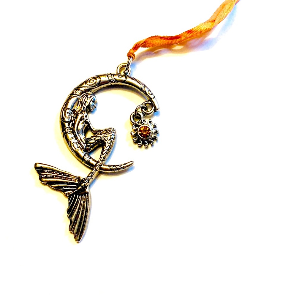Handmade Mermaid on a Topaz Moon